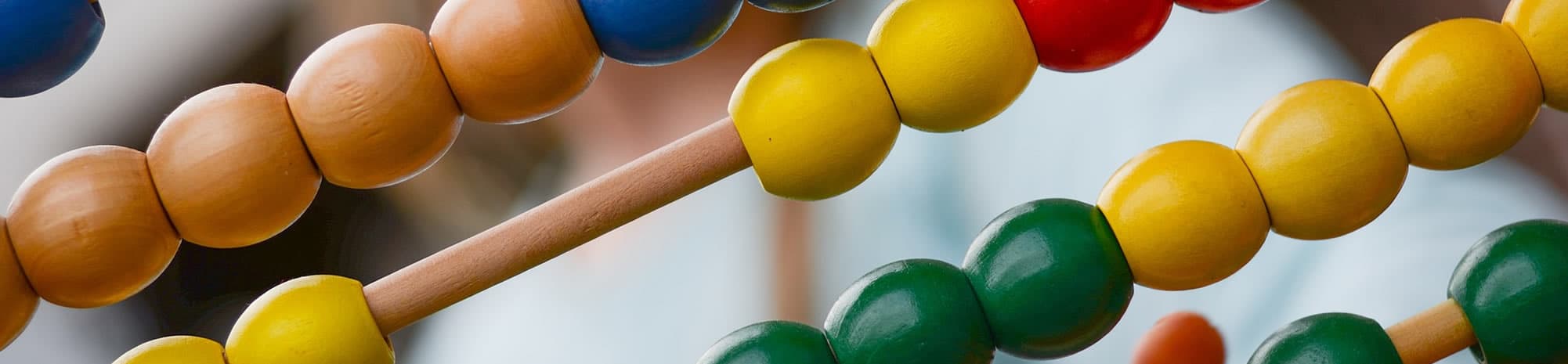 A colourful wooden abacus